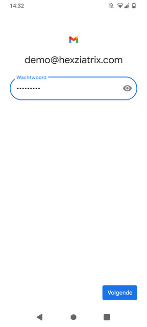 Voer uw wachtwoord in en selecteer Volgende