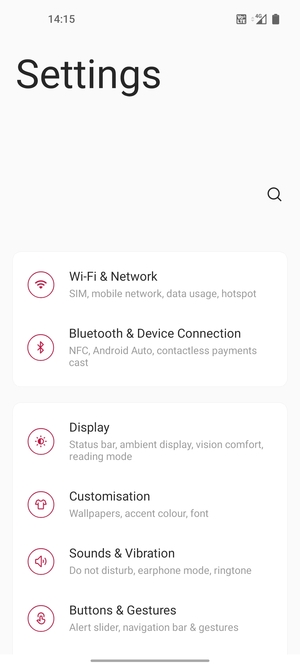 Select Wi-Fi & network