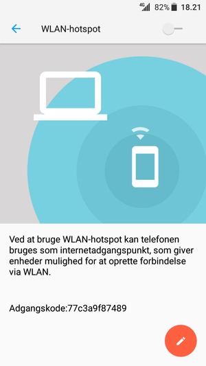 Vælg Konfiguration af WLAN-hotspot
