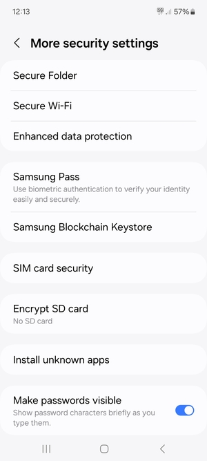 Select SIM card security