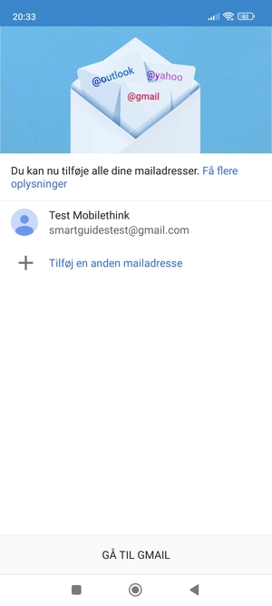 Vælg GÅ TIL GMAIL