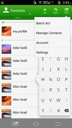 Select Manage Contacts