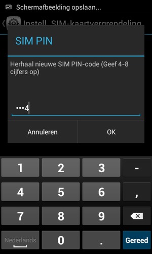 Bevestig uw Nieuwe SIM PIN-code en selecteer OK