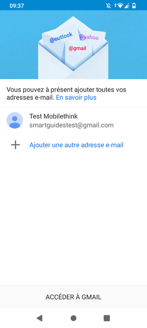 Sélectionnez ACCÉDER  À GMAIL