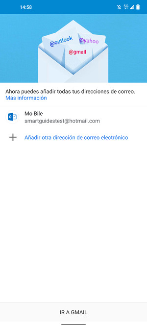 Seleccione IR A GMAIL