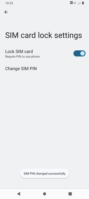 Your SIM PIN has been changed