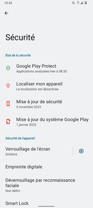 Votre téléphone est maintenant sécurisé par un écran de verrouillage