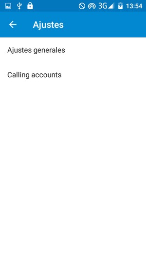 Seleccione Calling accounts