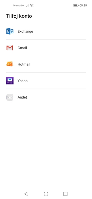 Vælg Hotmail