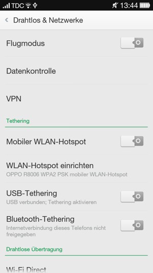 Wählen Sie WLAN-Hotspot einrichten