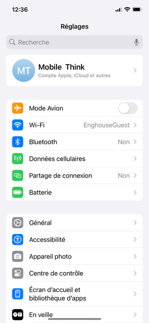 Sélectionnez Wi-Fi