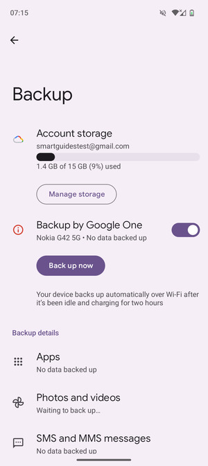 Select Account storage