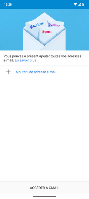 Sélectionnez Ajouter une adresse e-mail