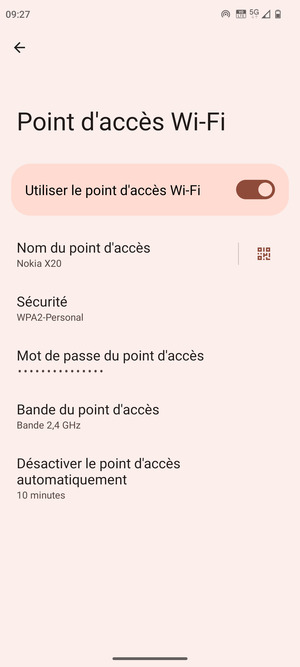 Votre téléphone est maintenant configuré pour être utilisé comme modem