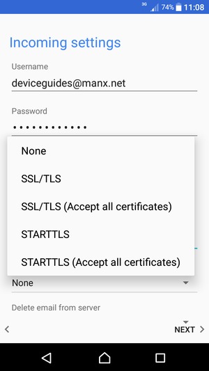Select SSL/TLS