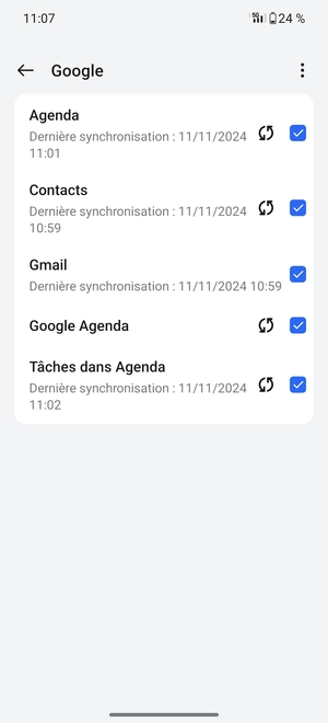 Sélectionnez le bouton du Menu