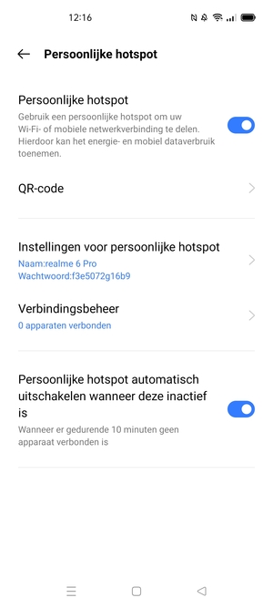 Uw telefoon is nu geïnstalleerd voor gebruik als modem