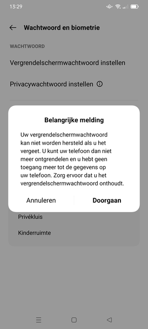 Selecteer Doorgaan