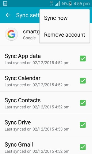 Select Sync now