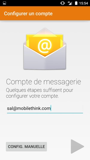 Saisissez votre adresse e-mail et sélectionnez SUIVANT