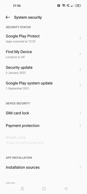 Scroll to and select  SIM card lock