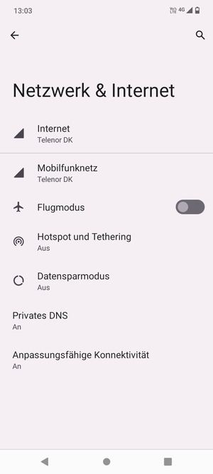 Wählen Sie Mobilfunknetz