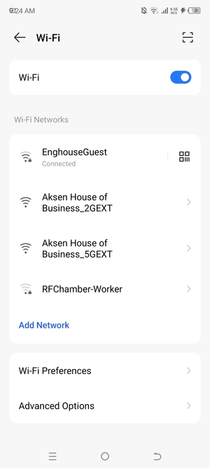 You are now connected to the Wi-Fi network