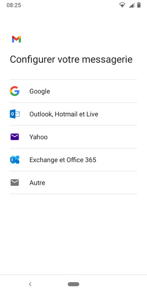 Sélectionnez Exchange et Office 365