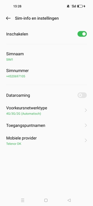 Om van netwerk te wisselen in geval van netwerkproblemen, selecteert u Mobiele provider