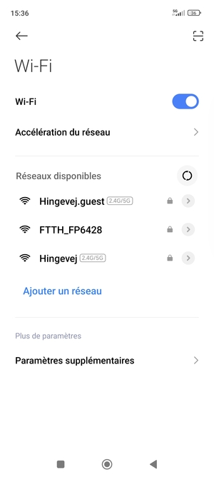 Sélectionnez le réseau sans fil auquel vous souhaitez vous connecter