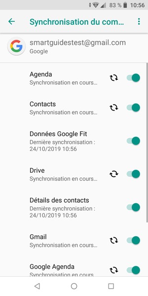 Vos informations seront synchronisées