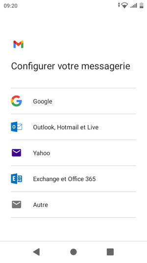 Sélectionnez Exchange et Office 365