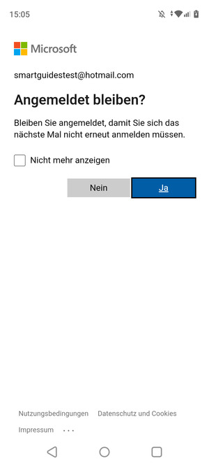 Wählen Sie die gewünschte Option