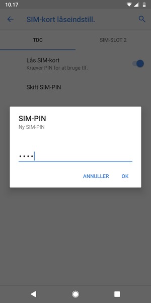 Indtast din New SIM PIN og vælg OK
