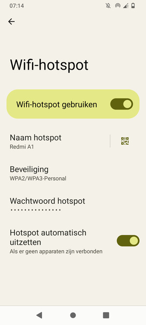 Uw telefoon is nu geïnstalleerd voor gebruik als modem