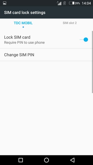 Select Gamma and select Change SIM PIN