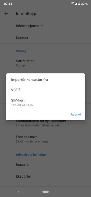 Velg SIM-kort