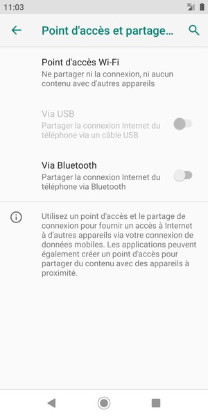 Sélectionnez Point d'accès Wi-Fi