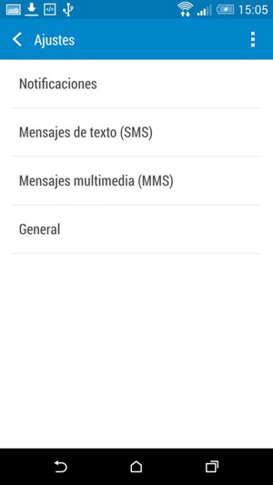 Seleccione Mensajes de texto (SMS)