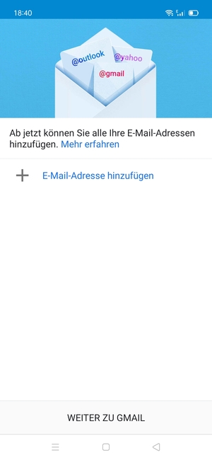 Wählen Sie E-Mail-Adresse hinzufügen