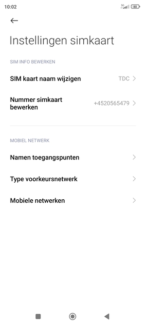 Selecteer Mobiele netwerken