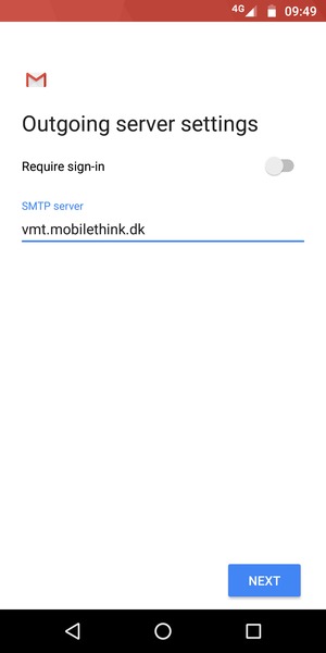 Turn off Require sign-in and select NEXT