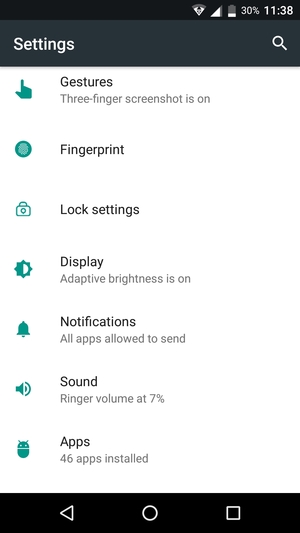 Scroll to and select Lock settings