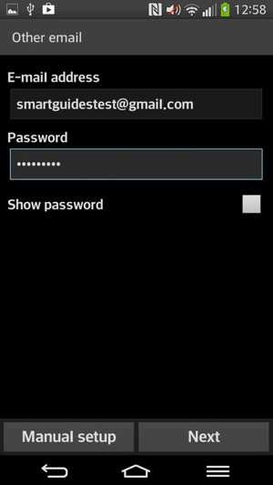 Enter your Email address and Password. Select Next