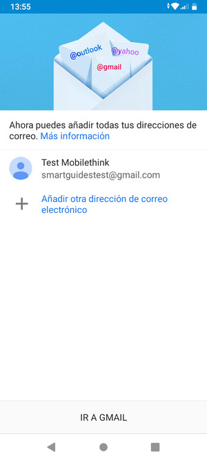 Seleccione IR A GMAIL