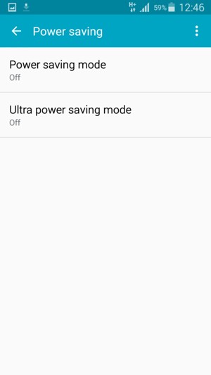 Select Power saving mode