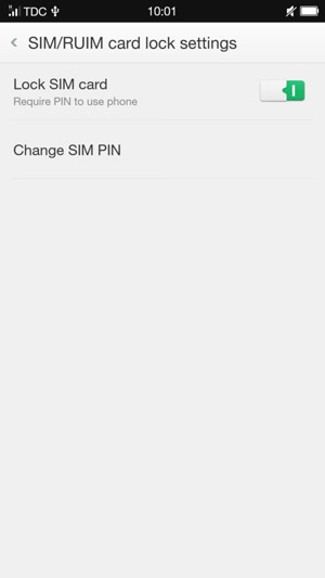 Turn on Lock SIM card and select Change SIM PIN