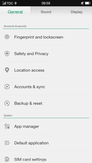 Scroll to and select Fingerprint and lockscreen