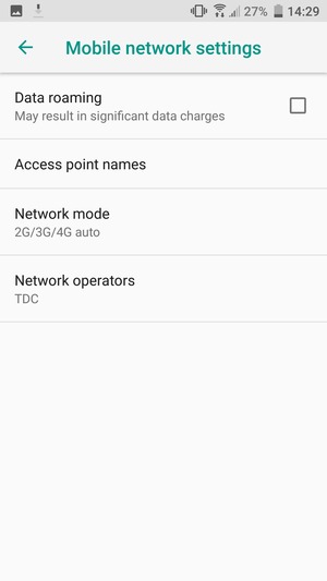 Select Access point names
