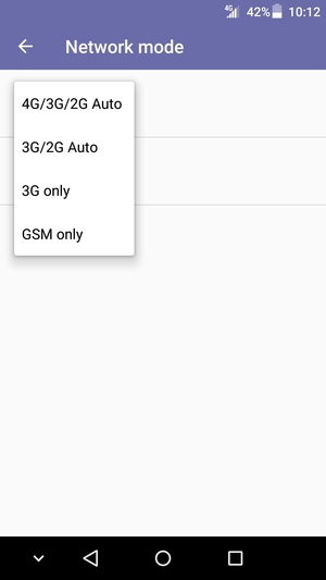 Select 4G/3G/2G Auto to enable 4G and 3G/2G Auto to enable 3G